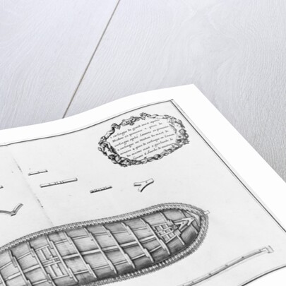 lan of a vessel lined up to the false deck by French School