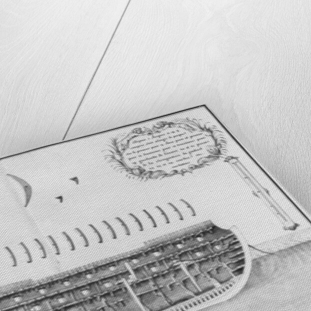 ross-section of a launched vessel by French School