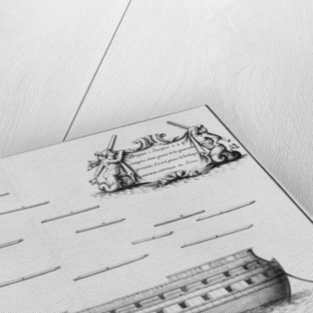 rofile of an entirely planked vessel by French School