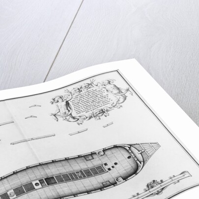 lan of a vessel with an entirely completed second deck by French School