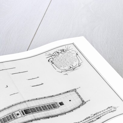 lan of a vessel with an entirely completed third deck by French School