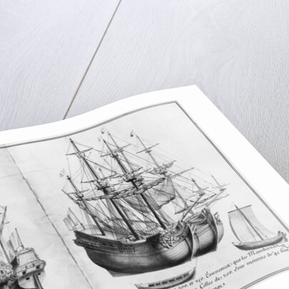 Ships known as 'pinasses', La Rochelle by French School