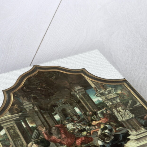 The Destruction of the House of Job, central panel of the Triptych of the Virtue of Patience, 1521 by Bernard van Orley