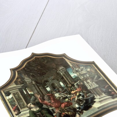 The Destruction of the House of Job, central panel of the Triptych of the Virtue of Patience, 1521 by Bernard van Orley