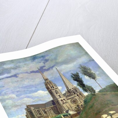 Chartres Cathedral, 1830 by Jean Baptiste Camille Corot