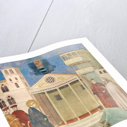 St. Francis honored by a simple man, 1297-99 by Giotto