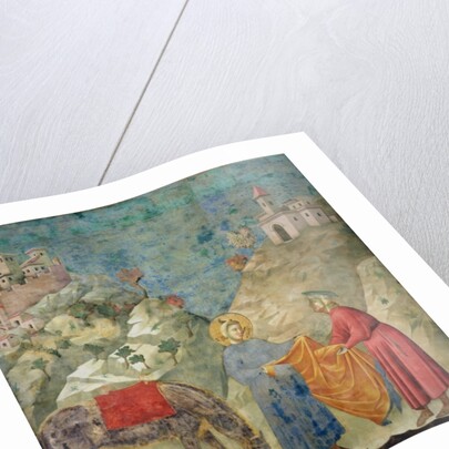 St. Francis Gives his Coat to a Stranger, 1296-97 by Giotto