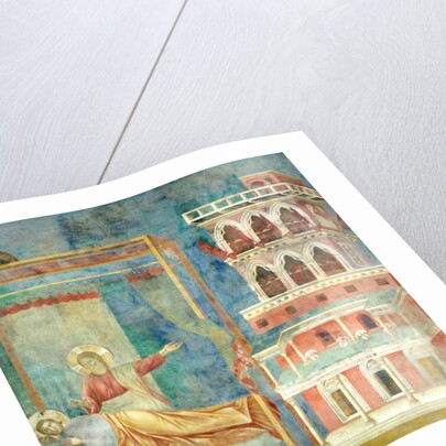 St. Francis Dreams of a Palace full of Weapons, 1297-99 by Giotto