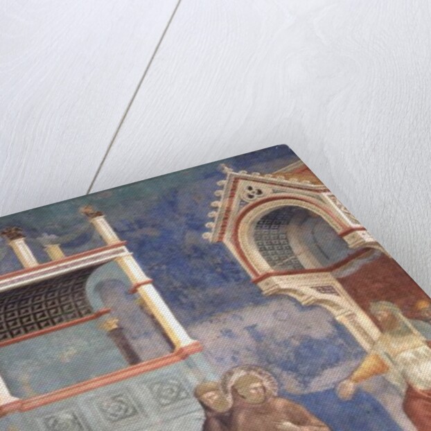 The Trial by Fire, St. Francis offers to walk through fire, to convert the Sultan of Egypt in 1219, 1296-97 by Giotto