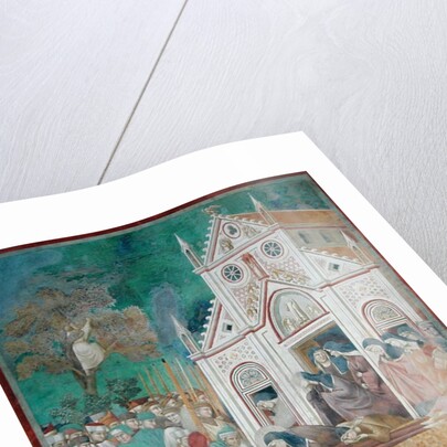 St. Clare Embraces the Body of St. Francis at the Convent of San Damiano, 1297-99 by Giotto (c.1266-1337)