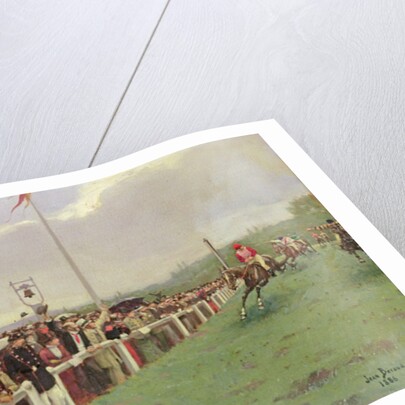 Horse racing at Longchamp or the Course at Longchamp, 1886 by Jean Beraud