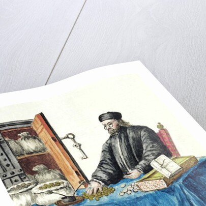 Venetian Moneylender, from an illustrated book of costumes by Jan van Grevenbroeck