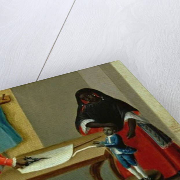 A Lobo Indian, his Half-Breed African Wife and their Child, from a series on mixed race marriages in Mexico by Mexican School