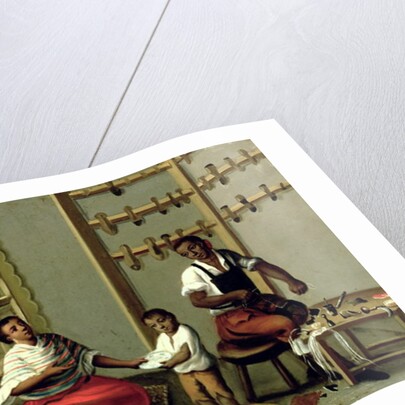 A Negro Man and his American Indian wife by Mexican School