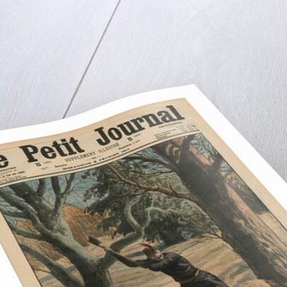 Imperial Woodcutter, Wilhelm II enjoying his leisure time by cutting trees in the park of Sanssouci by French School