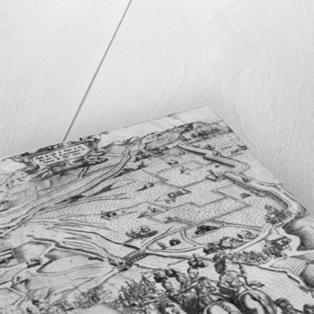 Siege of Ile de Re with the representation of the Royal army, 1622 by French School