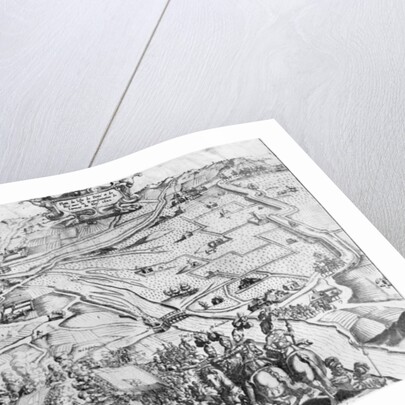 Siege of Ile de Re with the representation of the Royal army, 1622 by French School