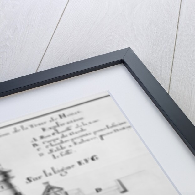 Belle Isle en Mer, plan and elevation of the tower of Houat, 1745 by French School