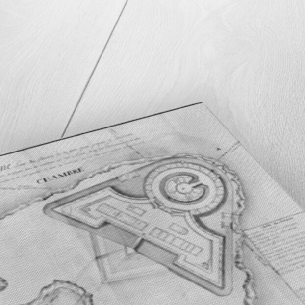 Plan of the Ile Cigogne and the project of a fort, Archipel des Glenan, 1745 by French School