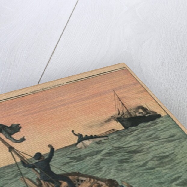 After the fire of the Columbian, four shipwrecked persons are found alive by French School