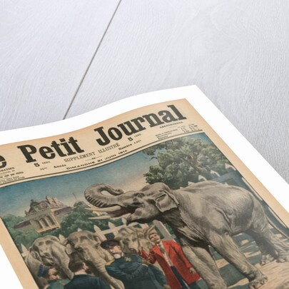 Leisure time of a sovereign, Tzar Ferdinand I of Bulgaria taming elephants by French School