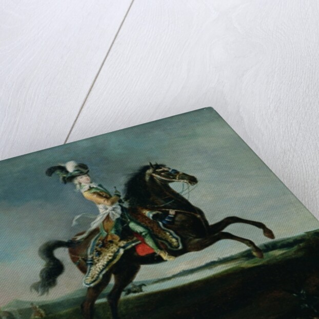 Equestrian Portrait of Marie-Antoinette in Hunting Attire, 1783 by Louis Auguste Brun or Brun de Versoix