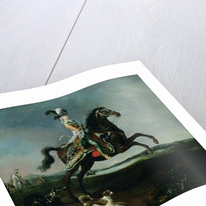 Equestrian Portrait of Marie-Antoinette in Hunting Attire, 1783 by Louis Auguste Brun or Brun de Versoix