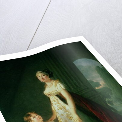 Maria Carolina Bonaparte Queen of Naples with her daughter Laetitia Murat, 1807 by Elisabeth Louise Vigee-Lebrun