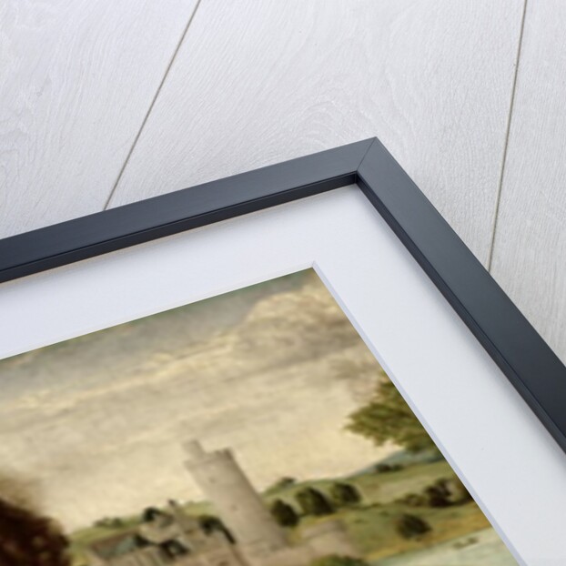 Anne of France Lady of Beaujeu, Duchess of Bourbon, presented by St. John the Evangelist, right hand wing of a triptych, c.1492-93 by Master of Moulins