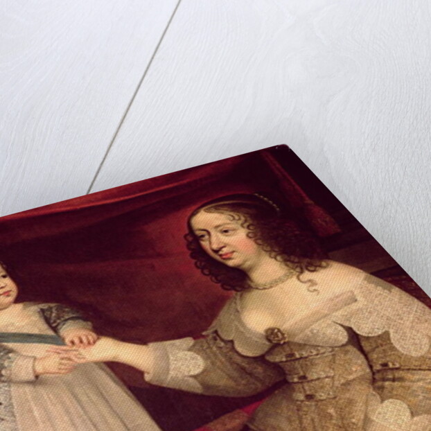 Anne of Austria with her son Louis XIV by French School