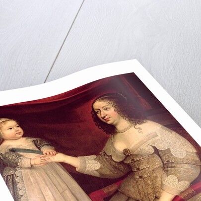 Anne of Austria with her son Louis XIV by French School