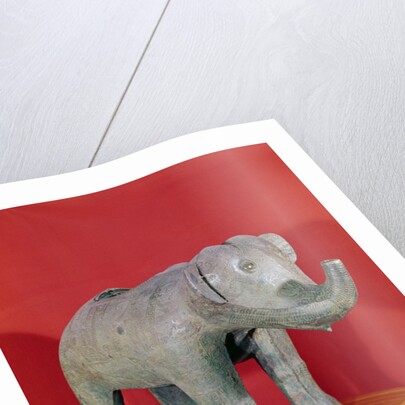 Ritual vase in the shape of an elephant by Zhou Dynasty Chinese School