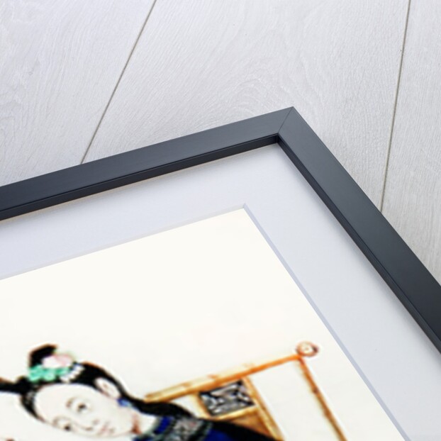 A Chinese Woman spinning, Qianlong Period by School Chinese