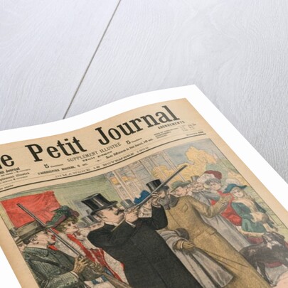 Carlos I, King of Portugal and the Algarves, aiming a rifle at pigeons by French School