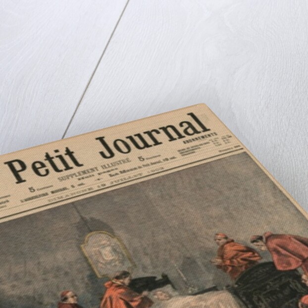 At the Vatican, Pope Leo XIII receiving the last rites by French School