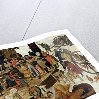 The Payment of the Tithe, or The Census at Bethlehem, detail, after 1566 by Pieter the Younger Brueghel