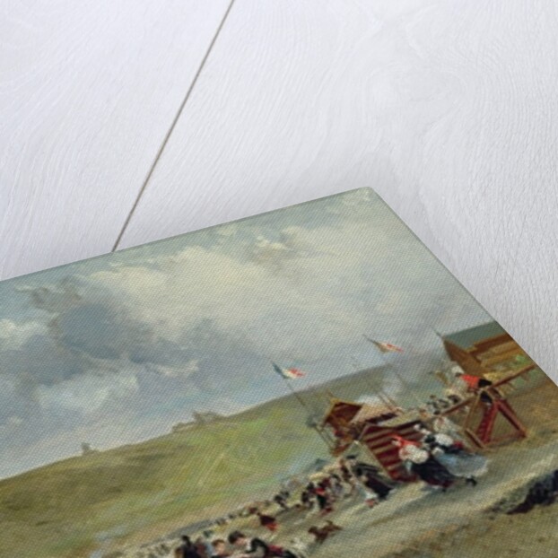 Crinolines on the Beach, Fecamp, 1871 by Jules Achille Noel