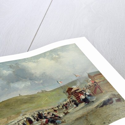 Crinolines on the Beach, Fecamp, 1871 by Jules Achille Noel