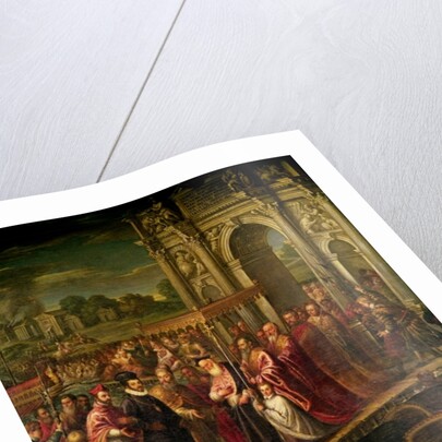 King Henri III of France visiting Venice in 1574, escorted by Doge Alvise Mocenigo and met by the Patriarch Giovanni Trevisan by Andrea Vicentino