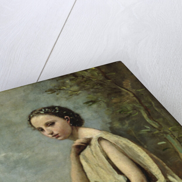 Zingara with a Tambourine by Jean Baptiste Camille Corot