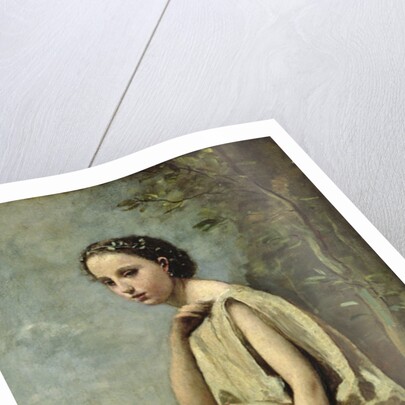 Zingara with a Tambourine by Jean Baptiste Camille Corot