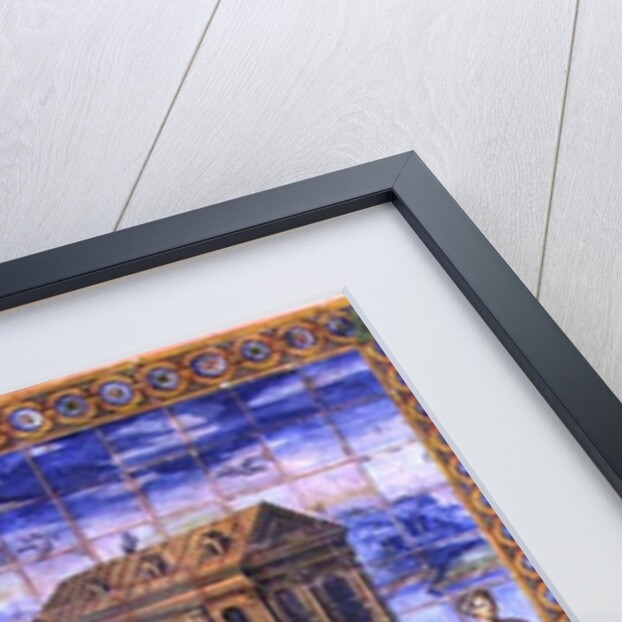 Tile depicting the Story of Noah: Embarking in the Ark by Masseot Abaquesne