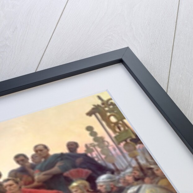 Vercingetorix throws his weapons at the feet of Julius Caesar, 1899 by Lionel Noel Royer