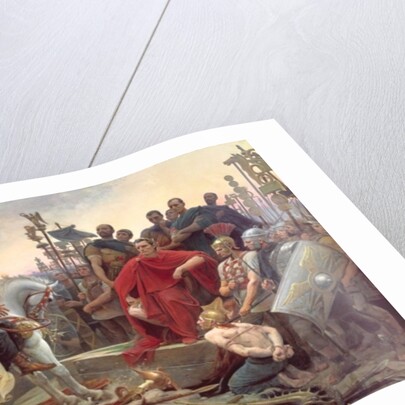 Vercingetorix throws his weapons at the feet of Julius Caesar, 1899 by Lionel Noel Royer