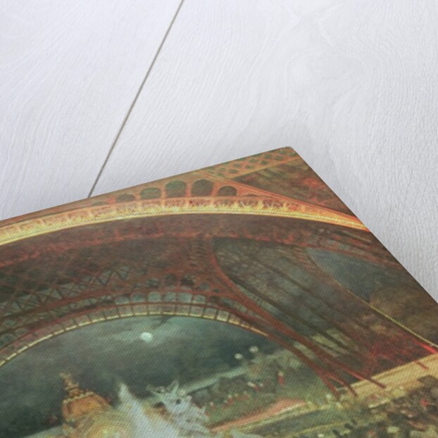 Celebration on the night of the Exposition Universelle in 1889 on the esplanade of the Champs de Mars by Francois Geoffroy Roux