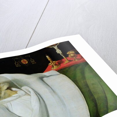 Antoine de Henin, Bishop of Ypres, on his death bed by Jean the Younger Bellegambe