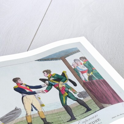 Meeting between Napoleon I and Alexander I, at Tilsit, 25 June, 1807 by French School