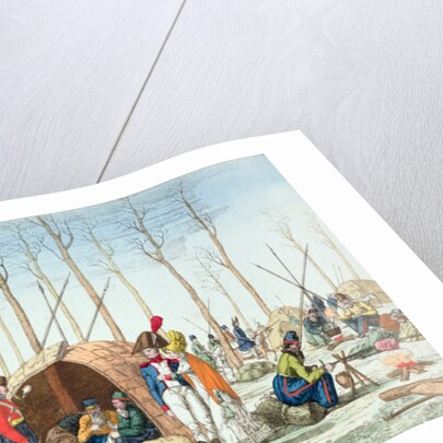 Bivouac of Russian troops on the Champs Elysées, Paris, 31 March 1814 by French School