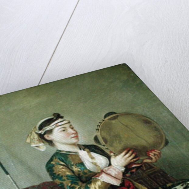 Turkish Woman with a Tambourine, 18th century by Jean-Etienne Liotard
