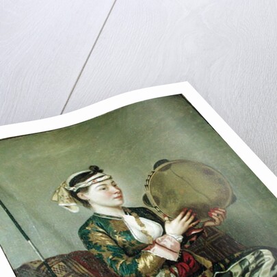 Turkish Woman with a Tambourine, 18th century by Jean-Etienne Liotard